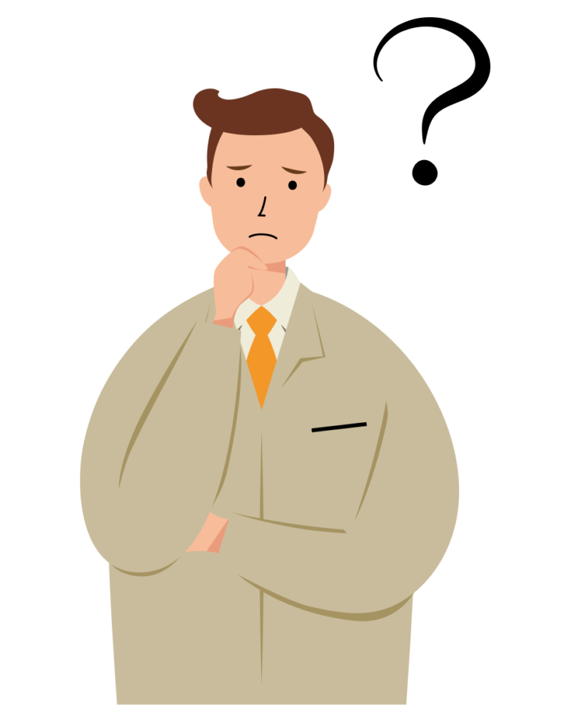 考える表情の建設現場作業員のイラスト-01-01