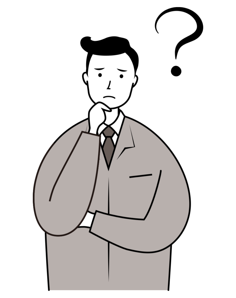 考える表情の建設現場作業員のイラスト-01-03