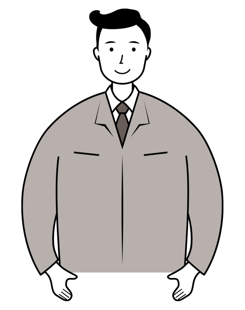 笑顔の表情の建設現場作業員のイラスト-01-03