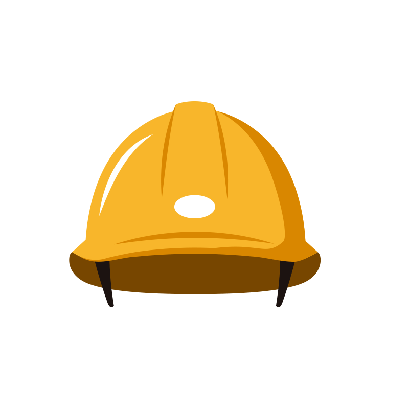 作業用安全ヘルメットのイラスト