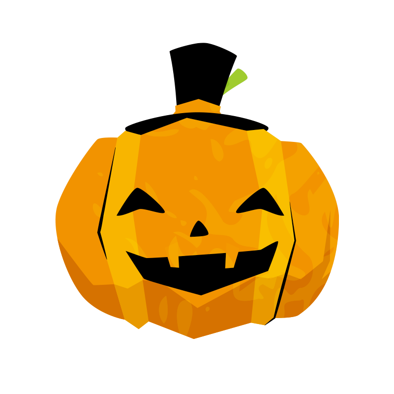 ハロウィン-カボチャのお化けのイラスト