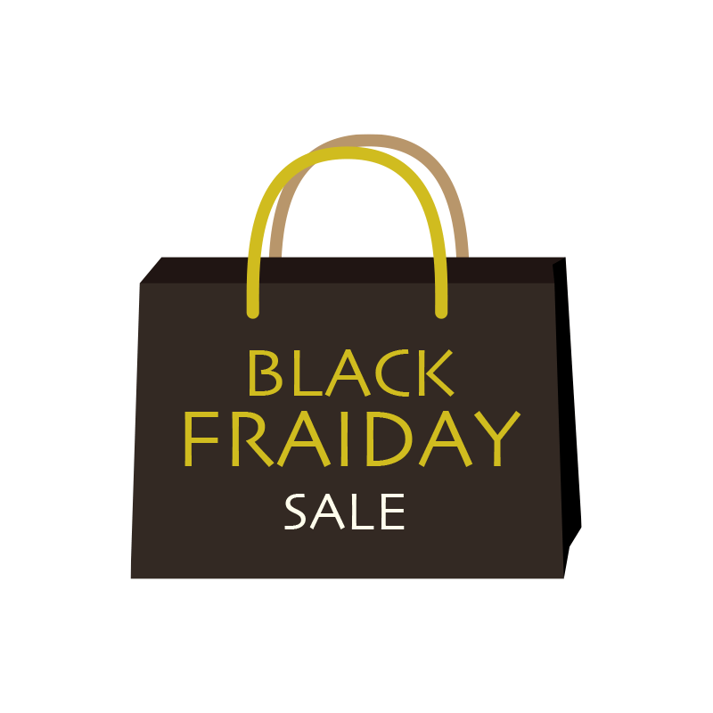 ブラックフライデー紙袋のイラスト