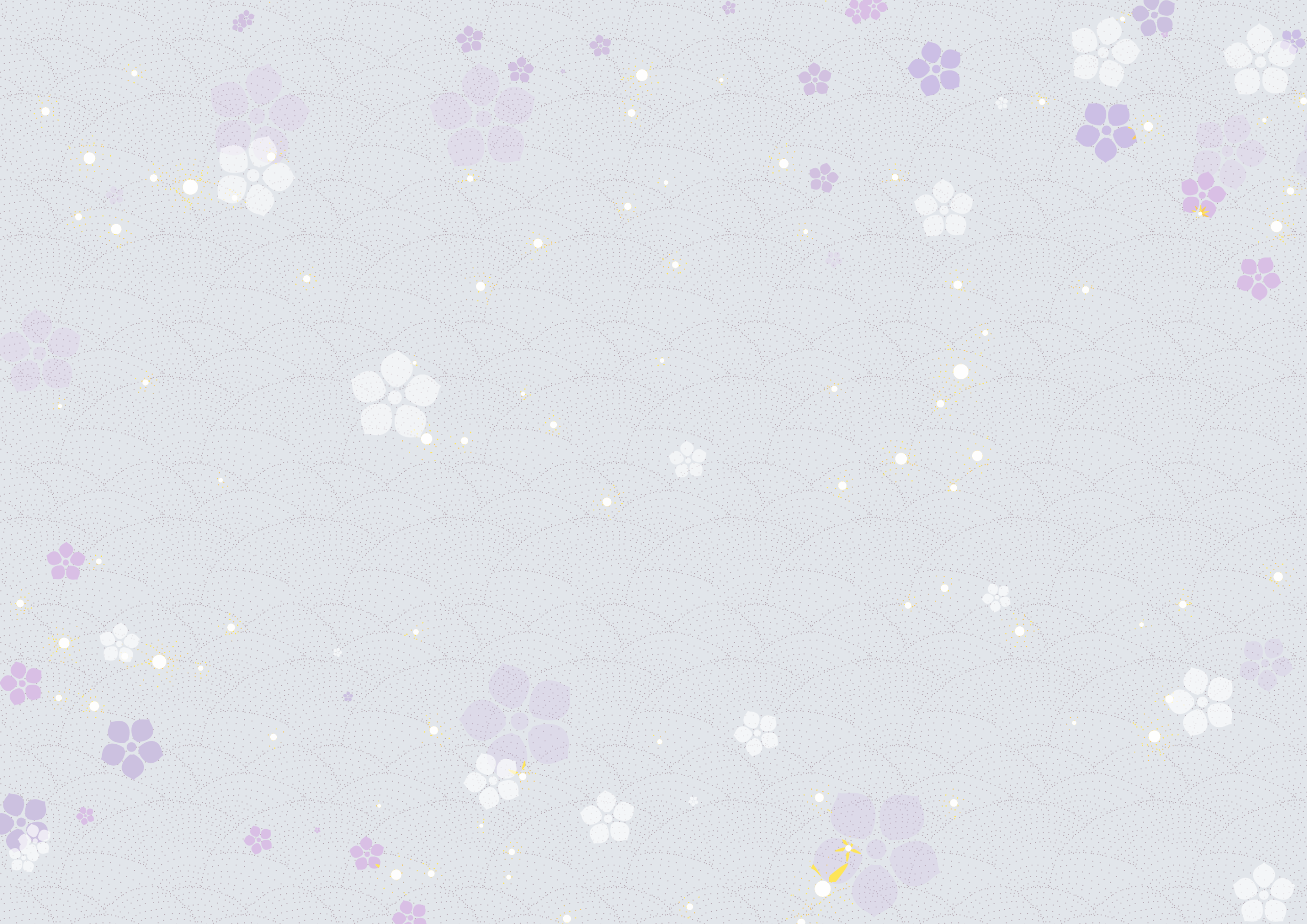 A4サイズの背景素材-キキョウと薄紫色の波紋模様