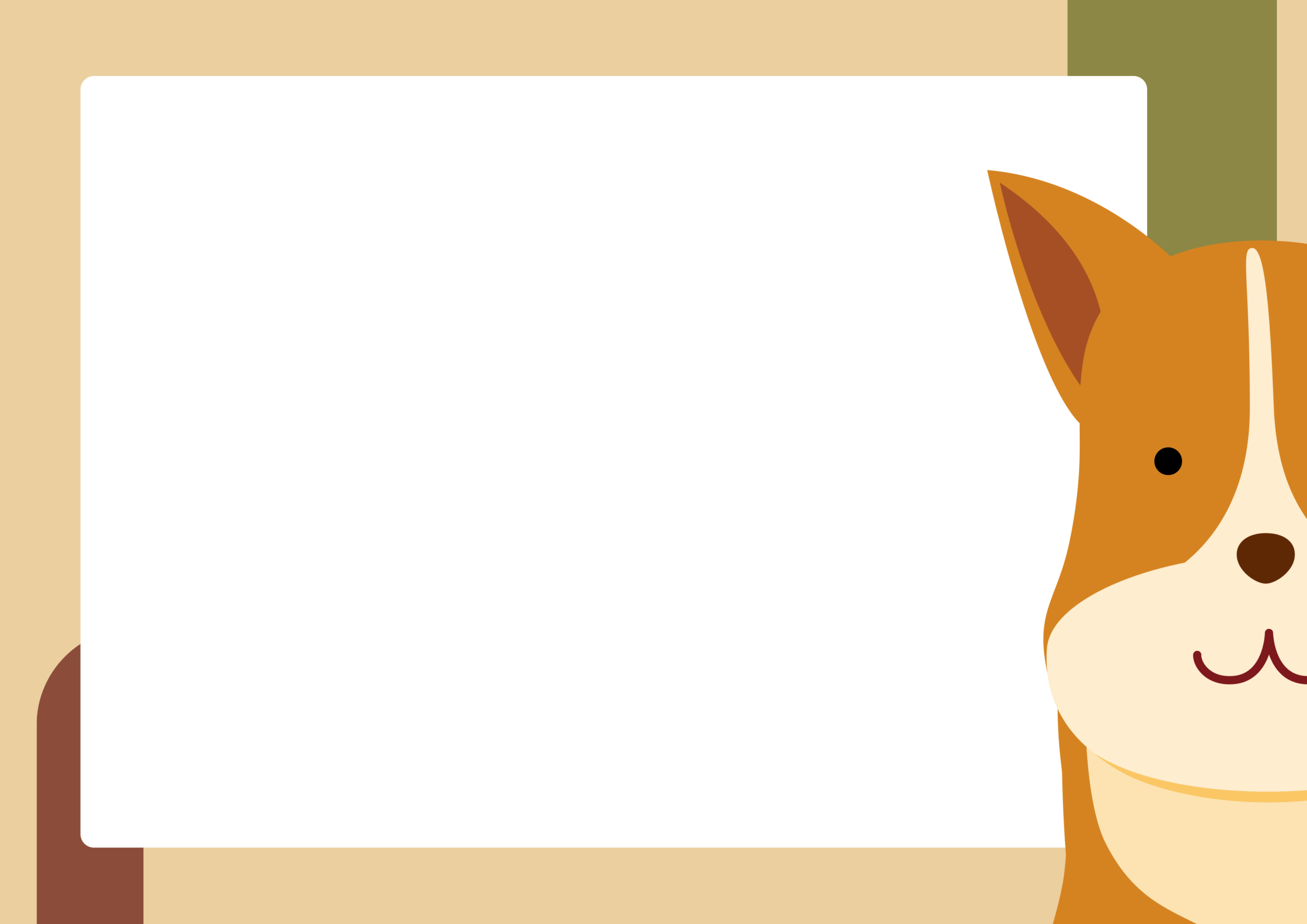 可愛い犬の背景素材-A4背景