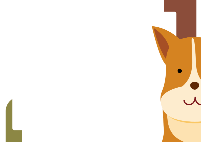 可愛い犬の背景素材-A4背景