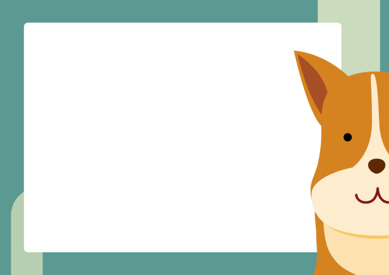 可愛い犬の背景素材-A4背景