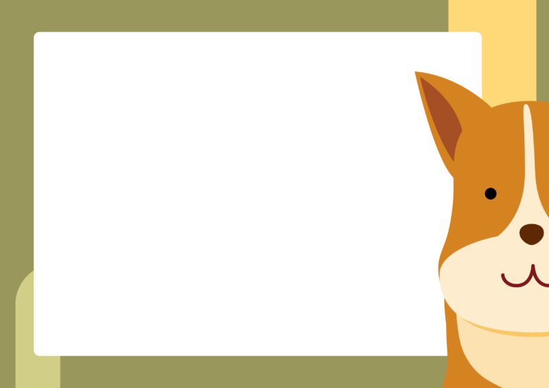 可愛い犬の背景素材-A4背景