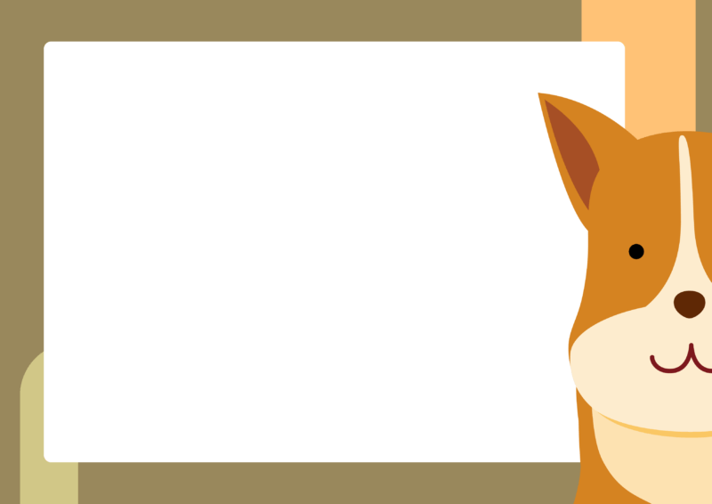 可愛い犬の背景素材-A4背景