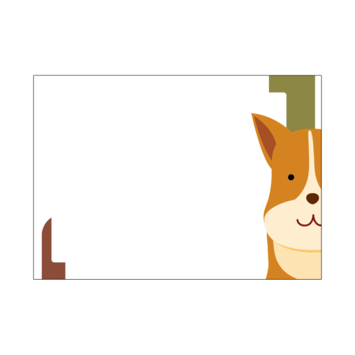 可愛い犬の背景素材-A4背景