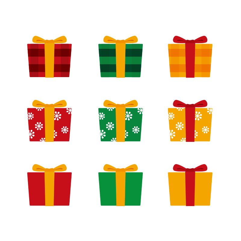 クリスマスプレゼントのイラスト