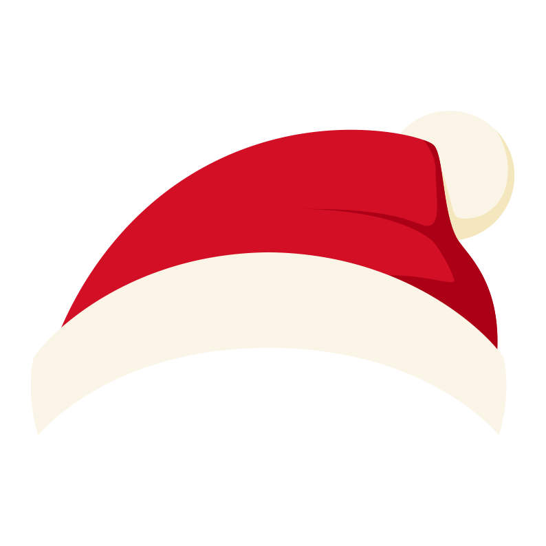 サンタクロースのかわいい帽子のイラスト