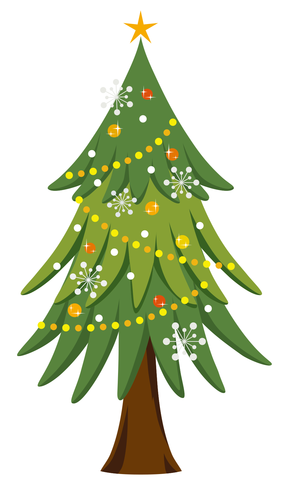 大きなクリスマスツリーのイラスト