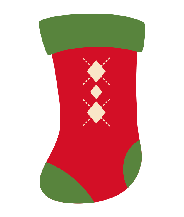 クリスマス靴下のイラスト-05