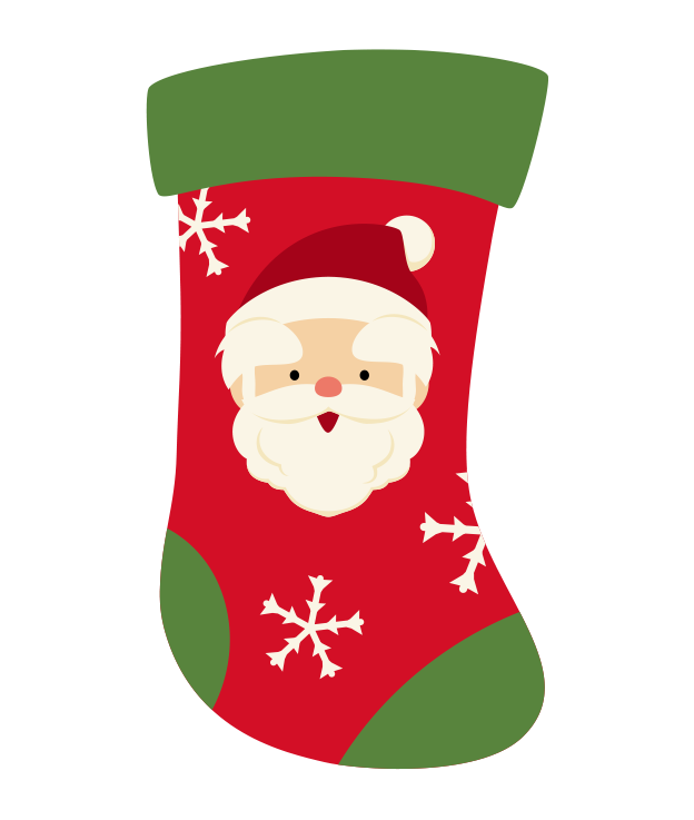 クリスマス靴下のイラスト-12