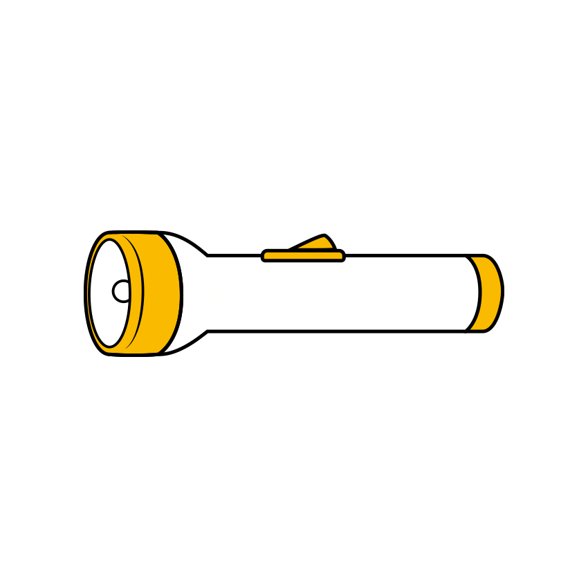 懐中電灯のイラスト
