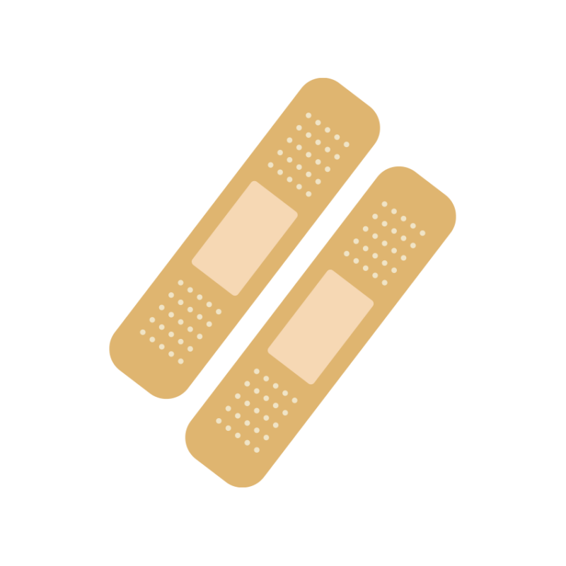 複数の絆創膏のイラスト