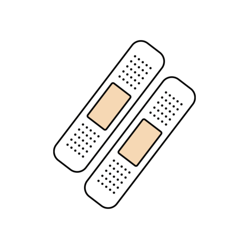 複数の絆創膏のイラスト