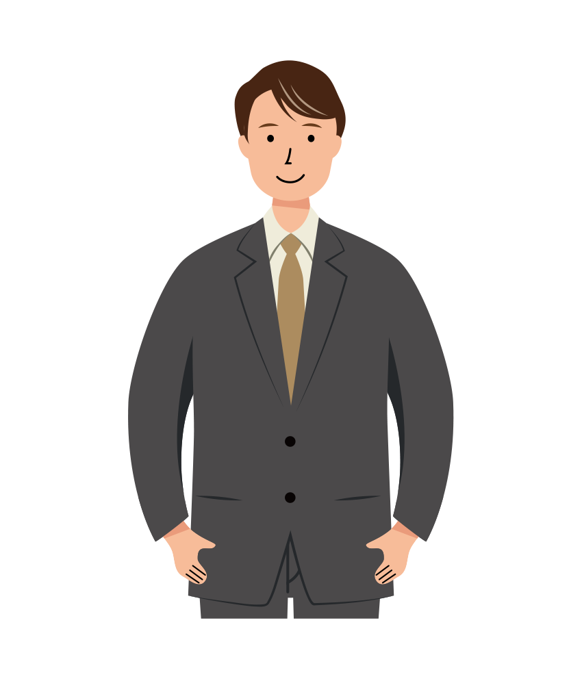ビジネス男性のイラスト-上半身