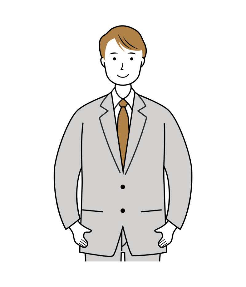 ビジネス男性のイラスト-上半身