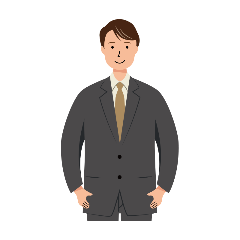 ビジネス男性のイラスト-上半身