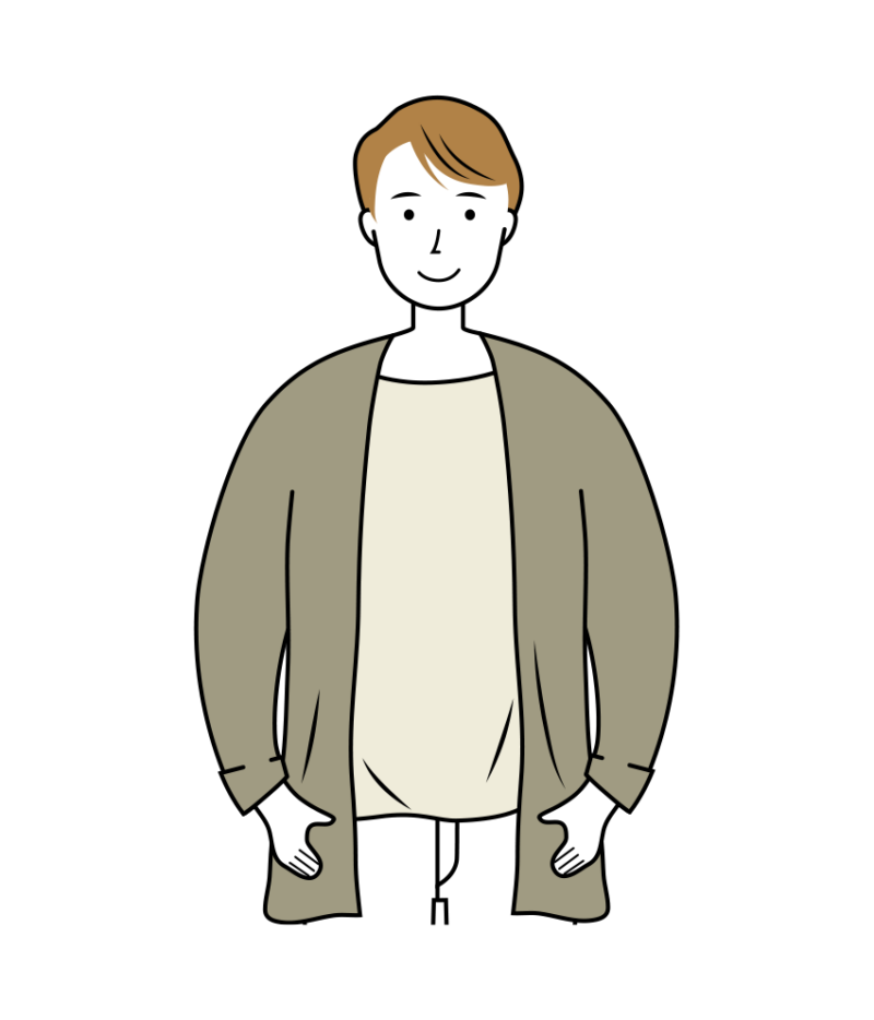 人物 男性のイラスト-上半身
