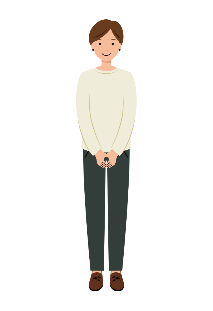 ショートヘアの女性のイラスト