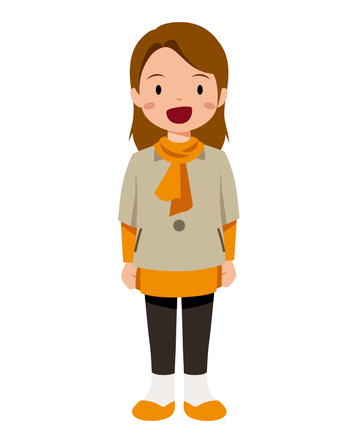 笑顔がかわいい女の子のイラスト