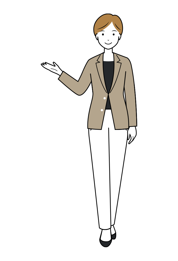 丁寧な対応をするビジネスのイラスト-女性