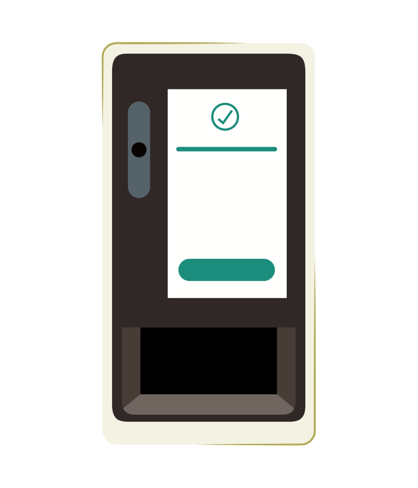 医療 イラスト - マイナ保険証・カードリーダー・正面