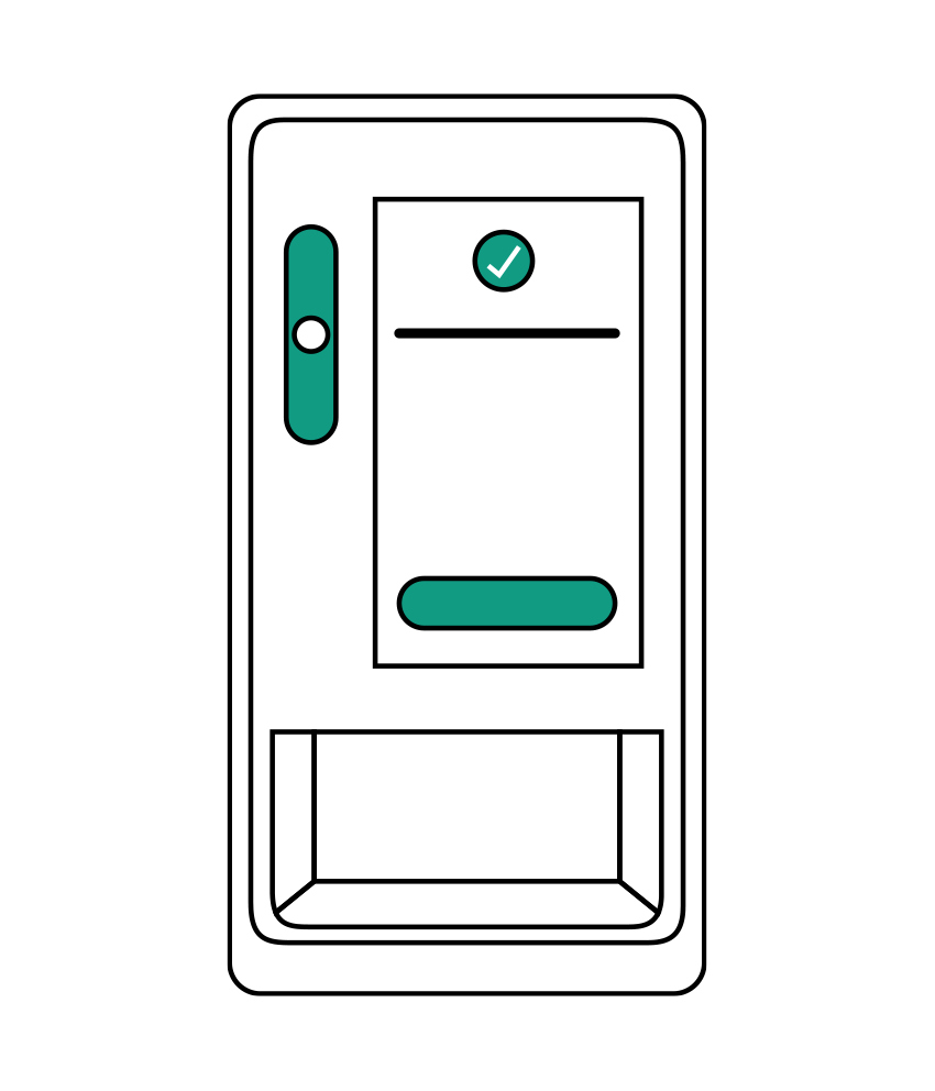 医療 イラスト - マイナ保険証・カードリーダー・正面