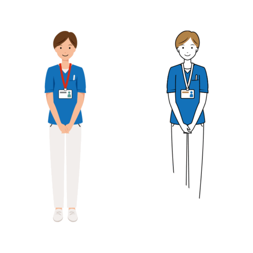 看護師 イラスト - 医療・福祉・スクラブ・女性