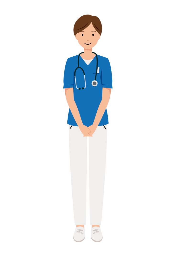 看護師 イラスト - 医療・福祉・聴診器・スクラブ・女性