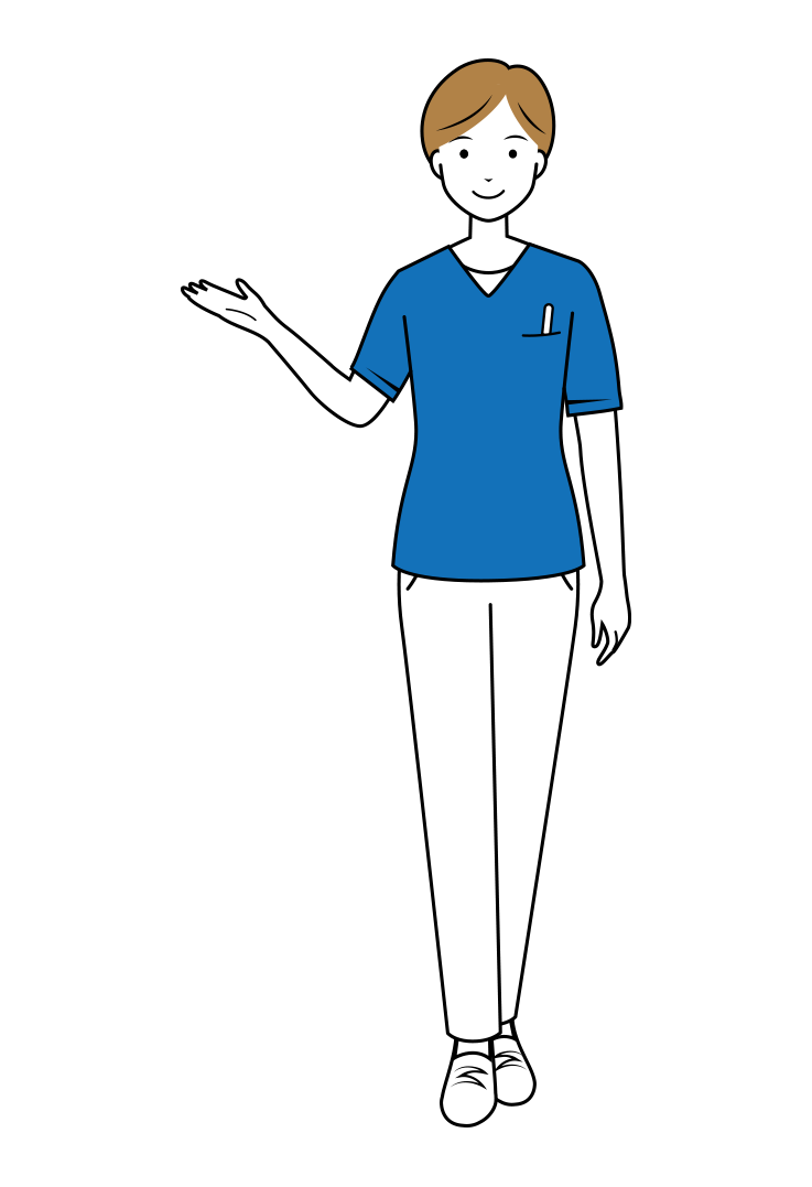 看護師 イラスト - 医療・福祉・案内・スクラブ・女性