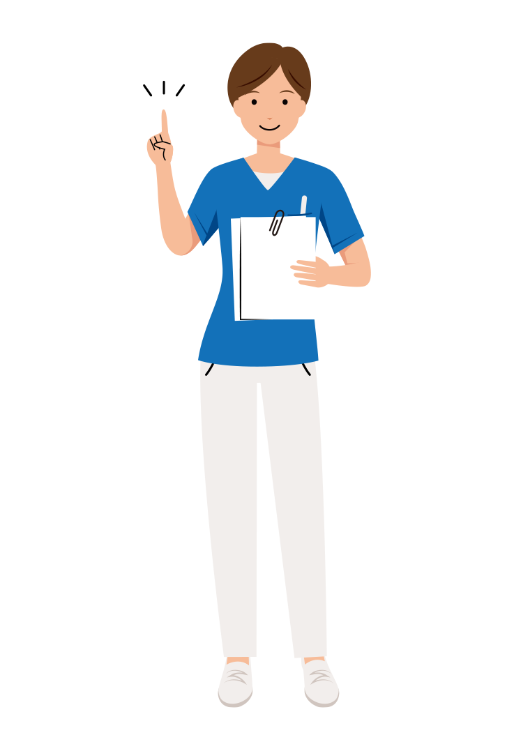 看護師 イラスト - 医療・福祉・説明・スクラブ・女性