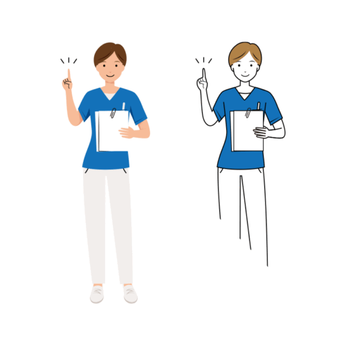 看護師 イラスト - 医療・福祉・説明・スクラブ・女性