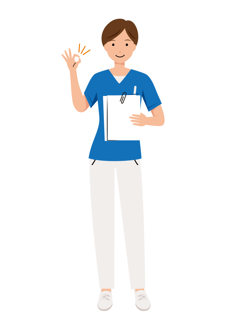 看護師 イラスト - 医療・福祉・OKサイン・スクラブ・女性