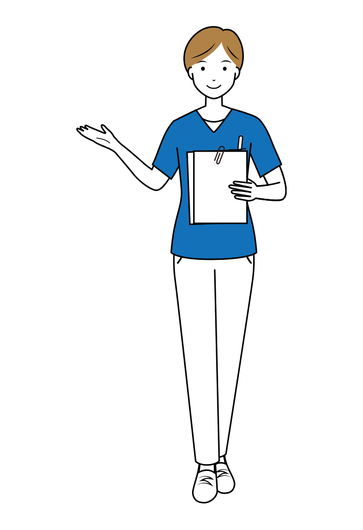 看護師 イラスト - 医療・福祉・カルテ・案内・スクラブ・女性