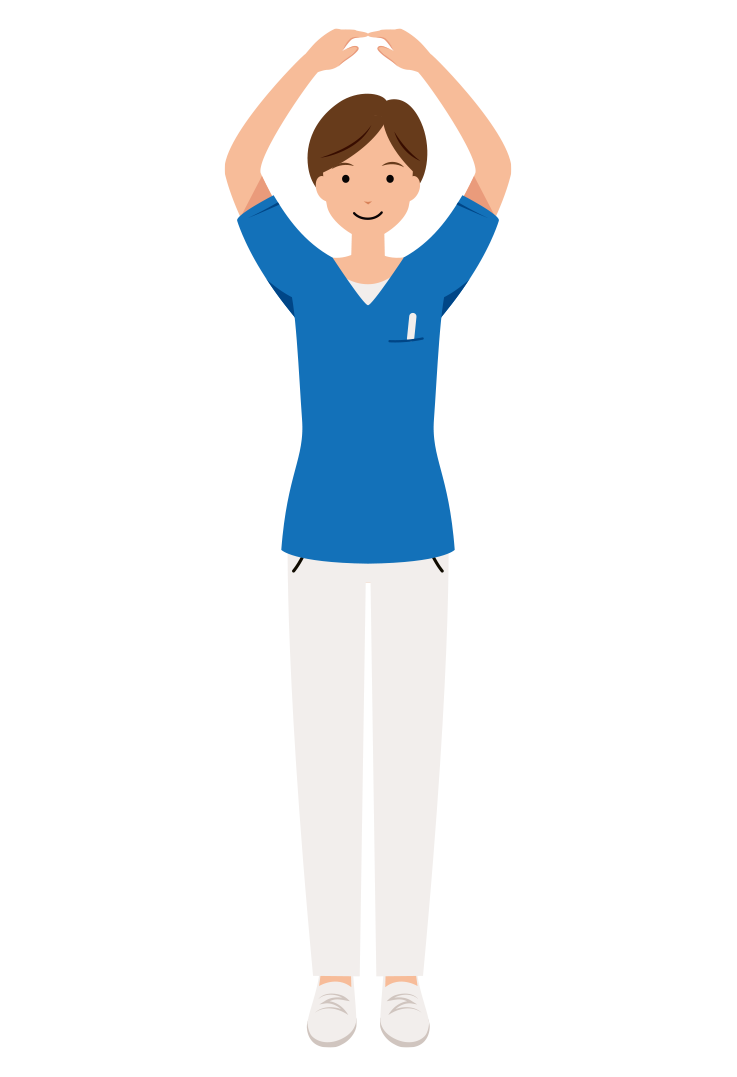看護師 イラスト - 医療・福祉・OKサイン・ポーズ・スクラブ・女性