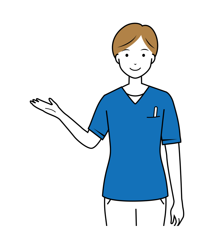 看護師 イラスト - 医療・福祉・案内・スクラブ・女性・上半身