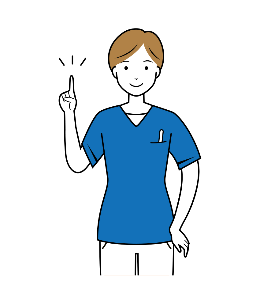 看護師 イラスト - 医療・福祉・アドバイス・スクラブ・女性・上半身