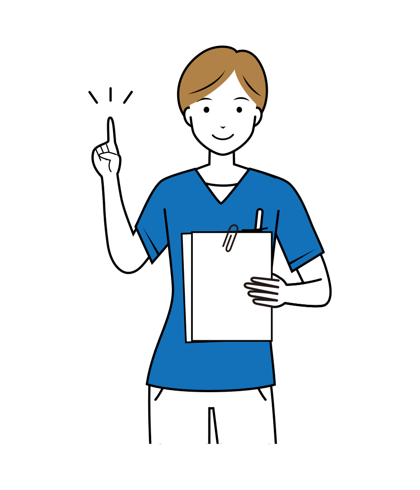看護師 イラスト - 医療・福祉・説明・スクラブ・女性・上半身
