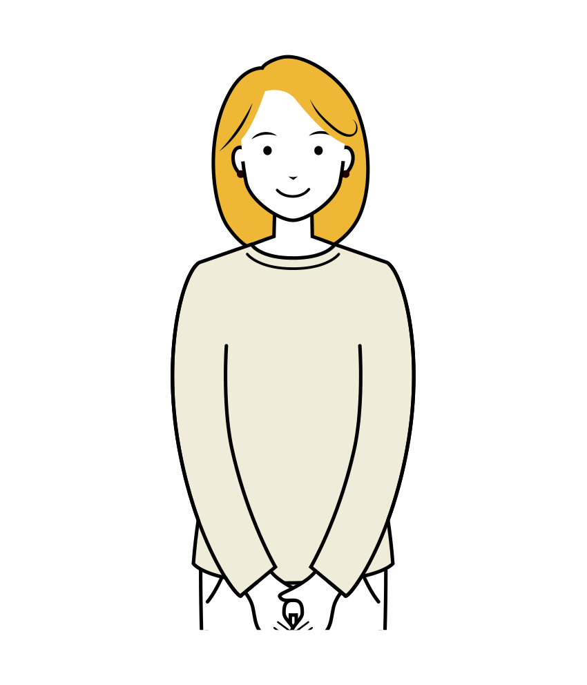 女性のイラスト-上半身