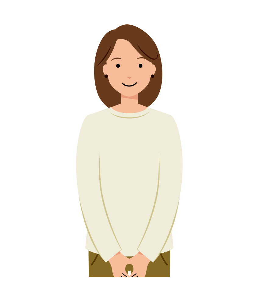 女性のイラスト-上半身