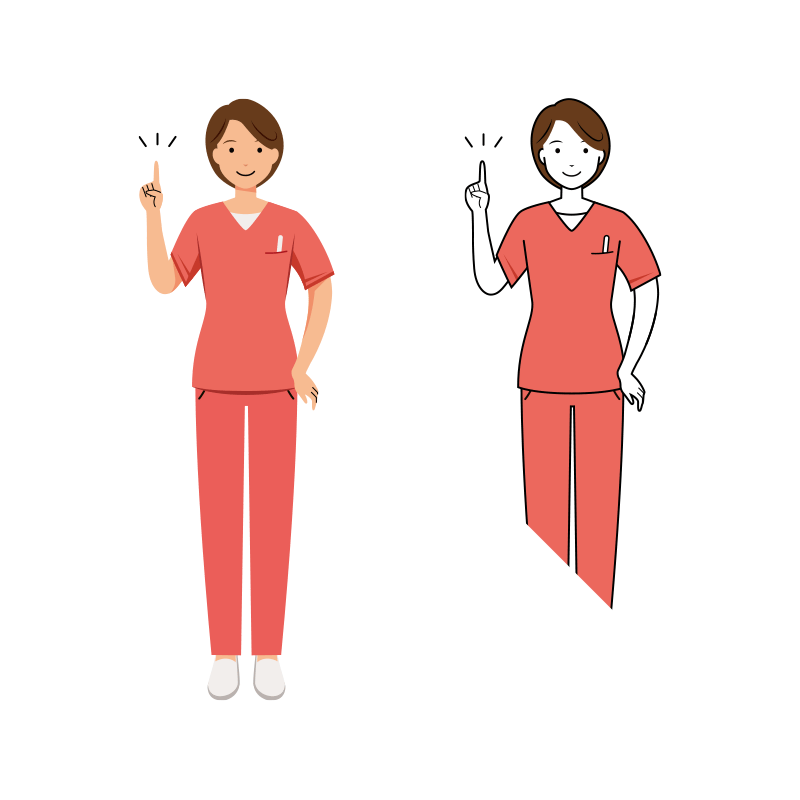 歯科衛生士 イラスト - 看護師・女性・ピンクスクラブ・アドバイス