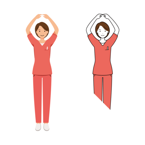 歯科衛生士 イラスト - 看護師・女性・OKポーズ・ピンクスクラブ