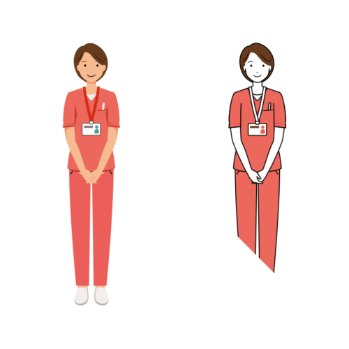 医療 イラスト - 看護師・女性・ピンクスクラブ