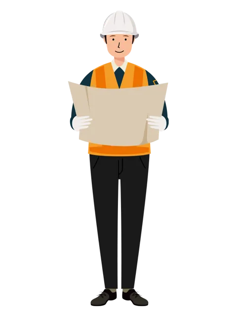 交通誘導員 イラスト | 無料・男性・全身[TCMC006-01-C] | イラストれいと