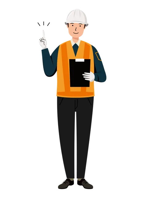 交通誘導員 イラスト | 無料・男性・全身[TCMC009-01-C] | イラストれいと