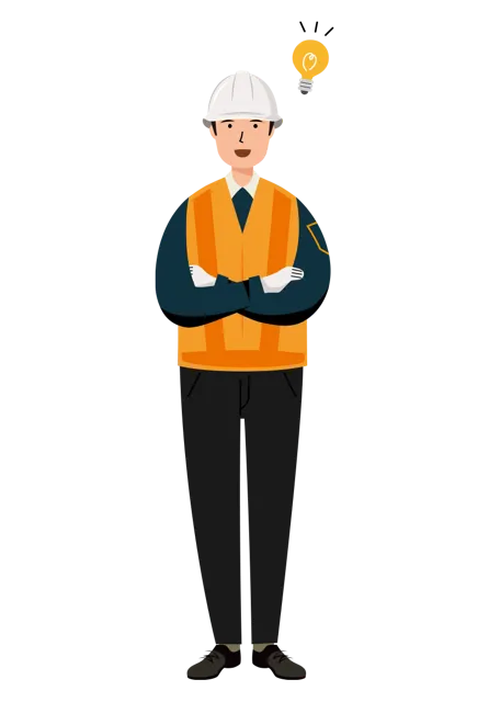 交通誘導員 イラスト | 無料・男性・全身[TCMC011-01-C] | イラストれいと