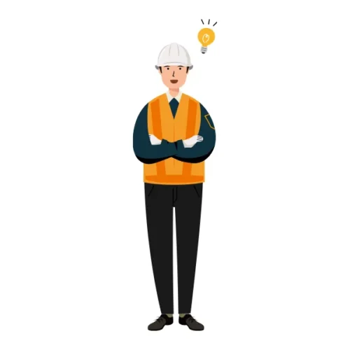 交通誘導員 イラスト | 無料・男性・全身[TCMC011-C] | イラストれいと